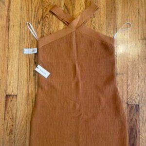 NWT Babaton Sculpt Knit criss-cross neck dress